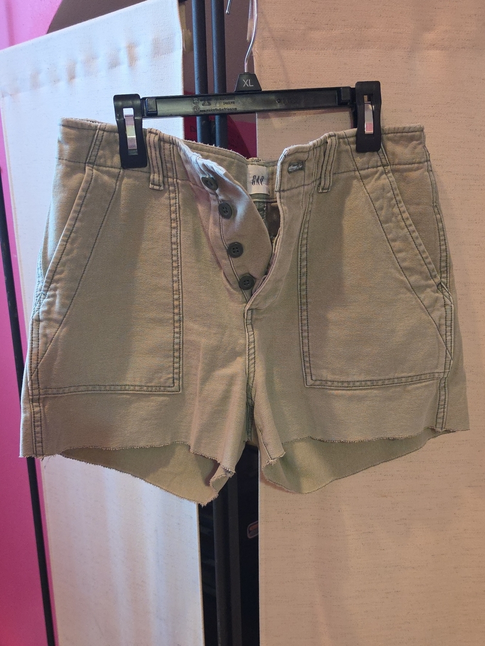 GAP Olive Green Button-Fly Cargo Shorts